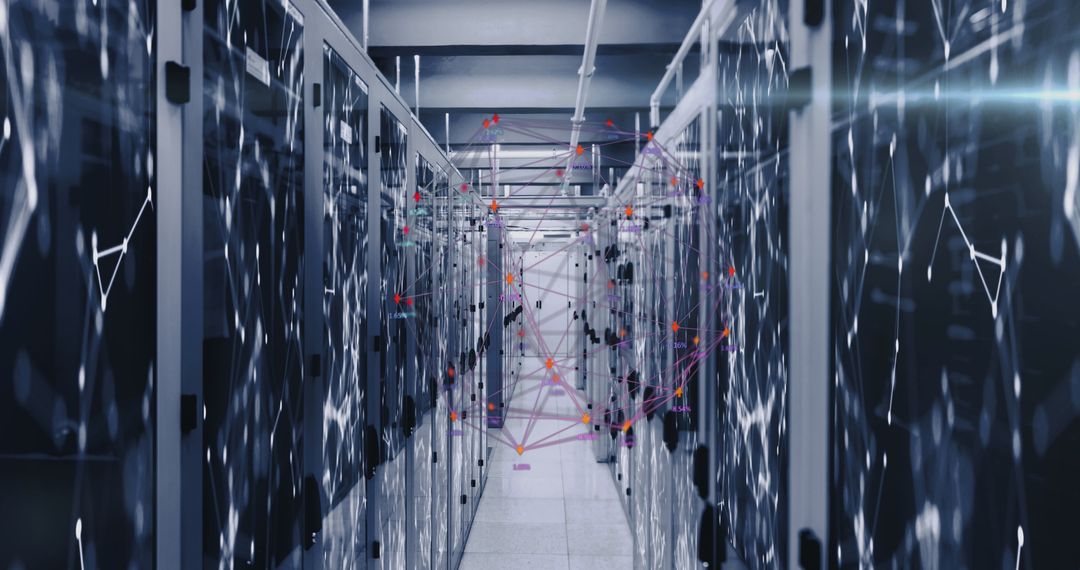 advanced data center with dynamic network visualization - Free Images, Stock Photos and Pictures on Pikwizard.com