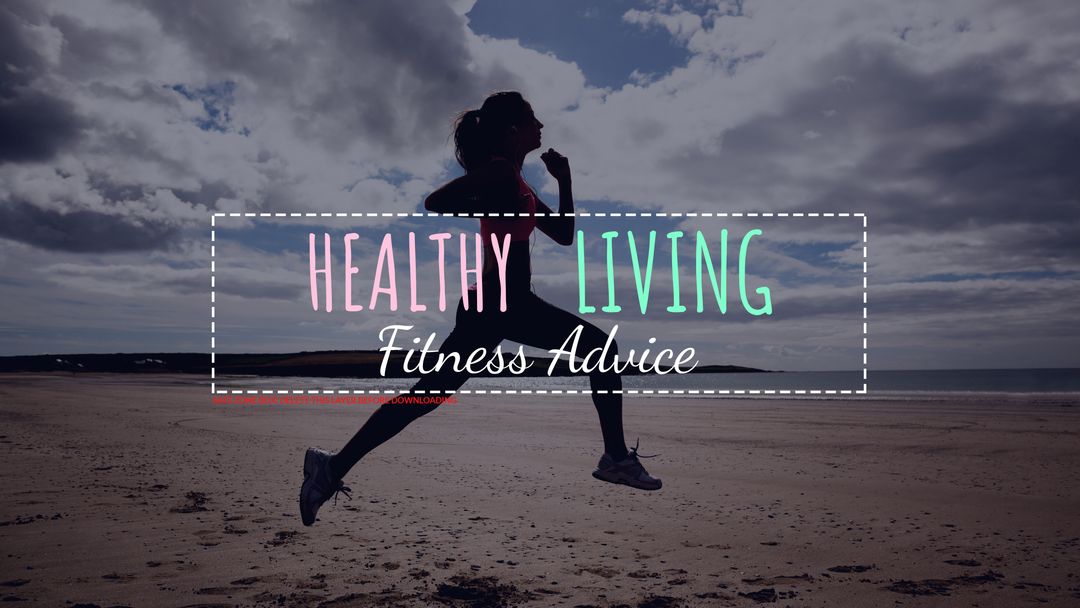 Silhouette of Runner on Beach Promoting Healthy Living