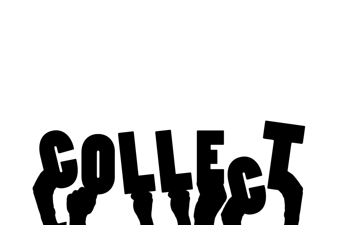 Transparent Hands Holding Collect Text Illustration