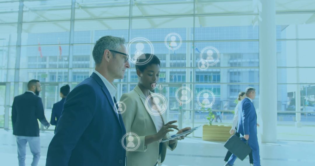 Diverse Business Professionals Engaged in Networking Event