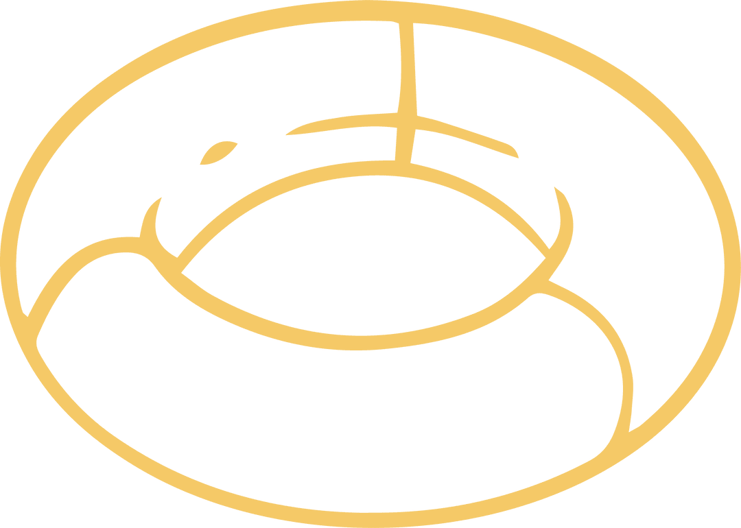 Donut Shaped Inflatable Swim Ring on Transparent Background