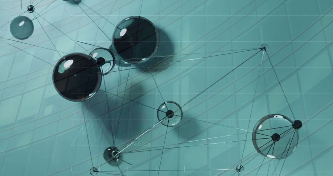 Digital Connections Network Overlay on Glass Architecture