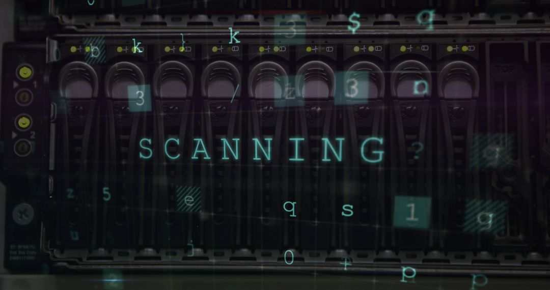 High-Tech Server Scanning with Digital Symbols Overlay
