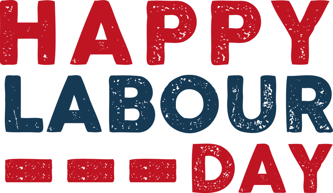 Transparent Labour Day Greeting with Bold Vintage Typography