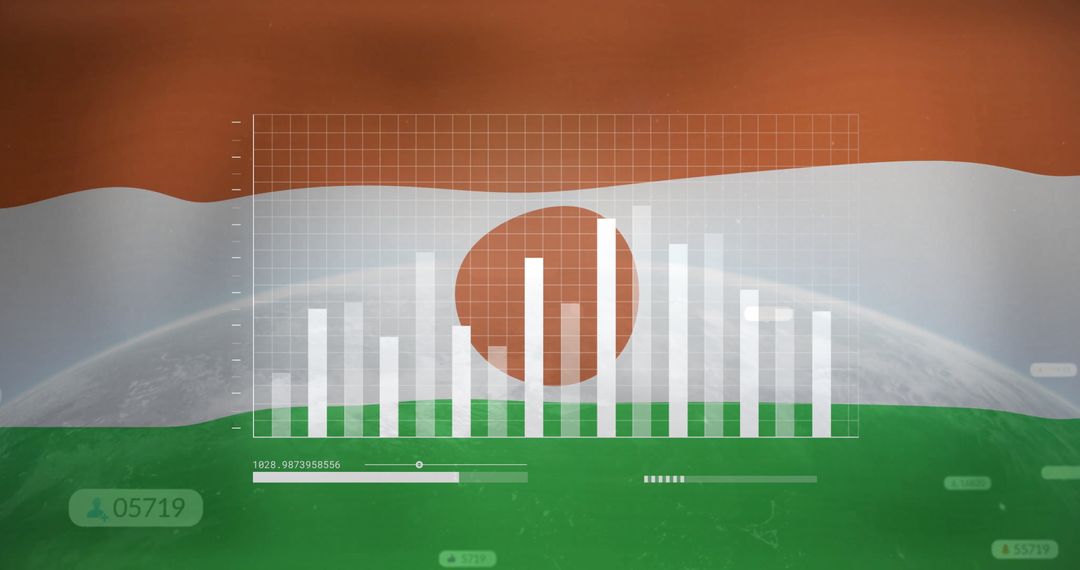 Digital Analytics Dashboard on Niger Flag Background
