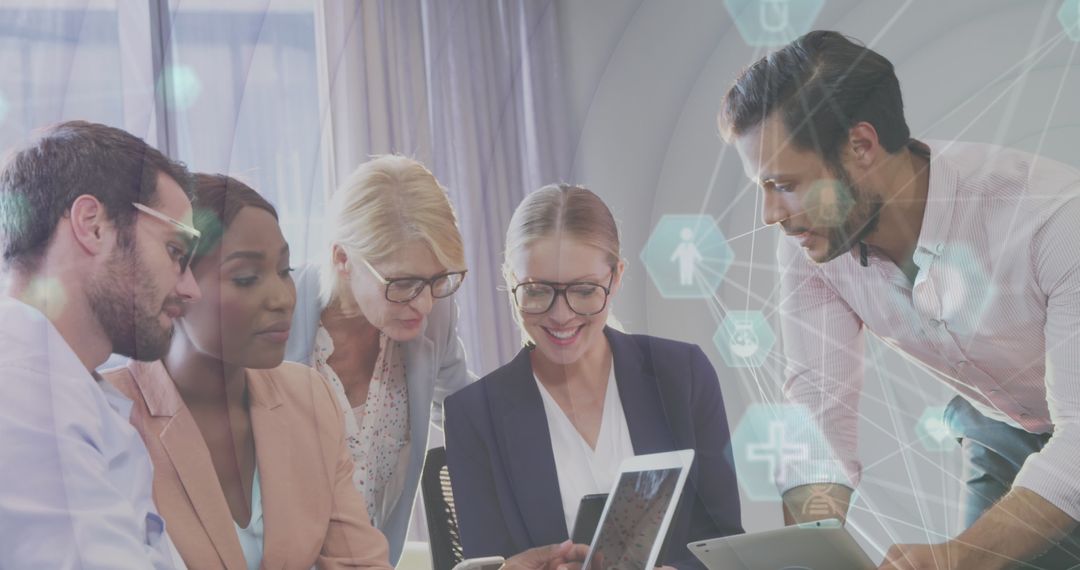 Diverse Team Collaborating on Digital Data Projects