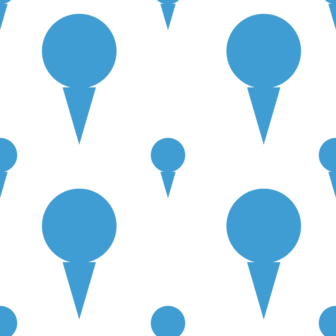 Abstract Blue Drop Shapes on Transparent Background Illustration