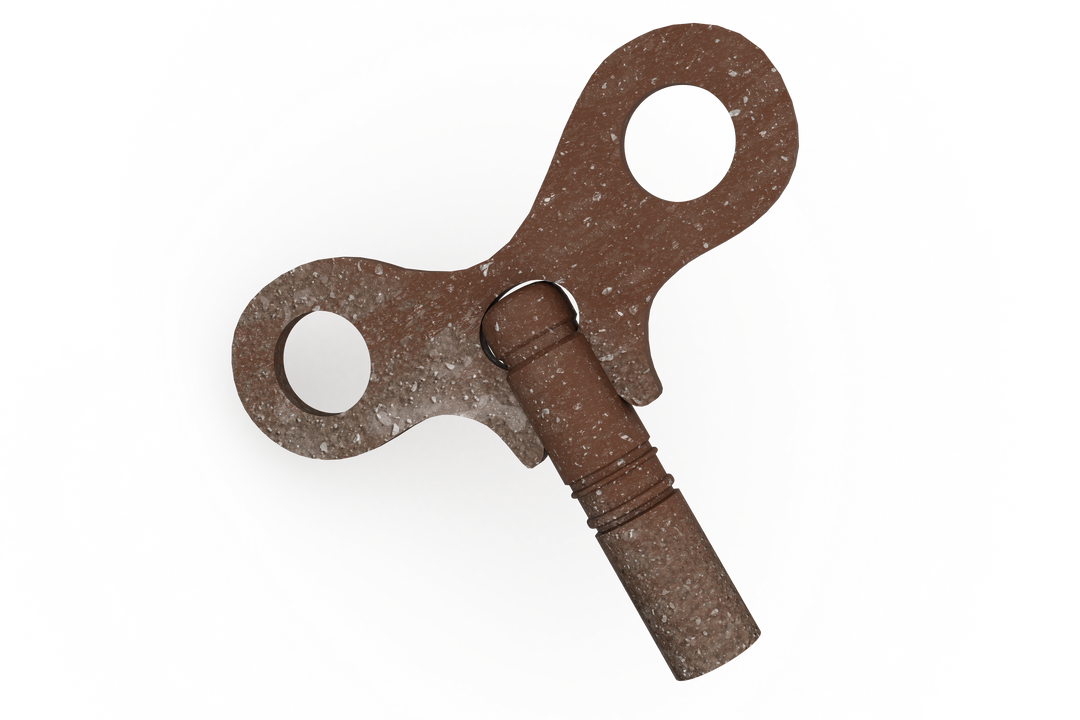 Brown Antique Winding Key Transparent Background Rustic Mechanism Decor - Download Free Stock Images Pikwizard.com