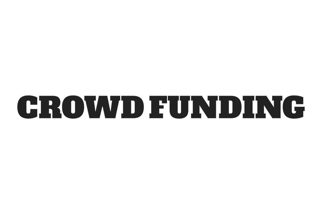 Crowdfunding Transparent Text for Finance and Support Themes