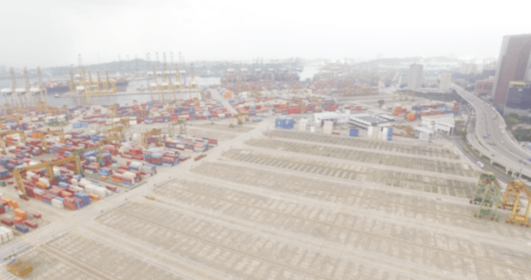 Aerial View Transparent Cargo Containers at Bustling Commercial Dock
