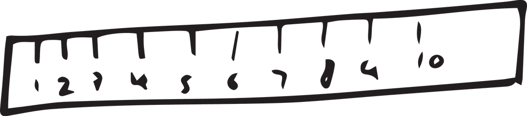 Hand Drawn Transparent Ruler Illustration