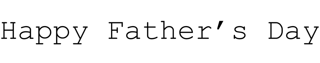 Celebratory Happy Father's Day Text on Transparent Background