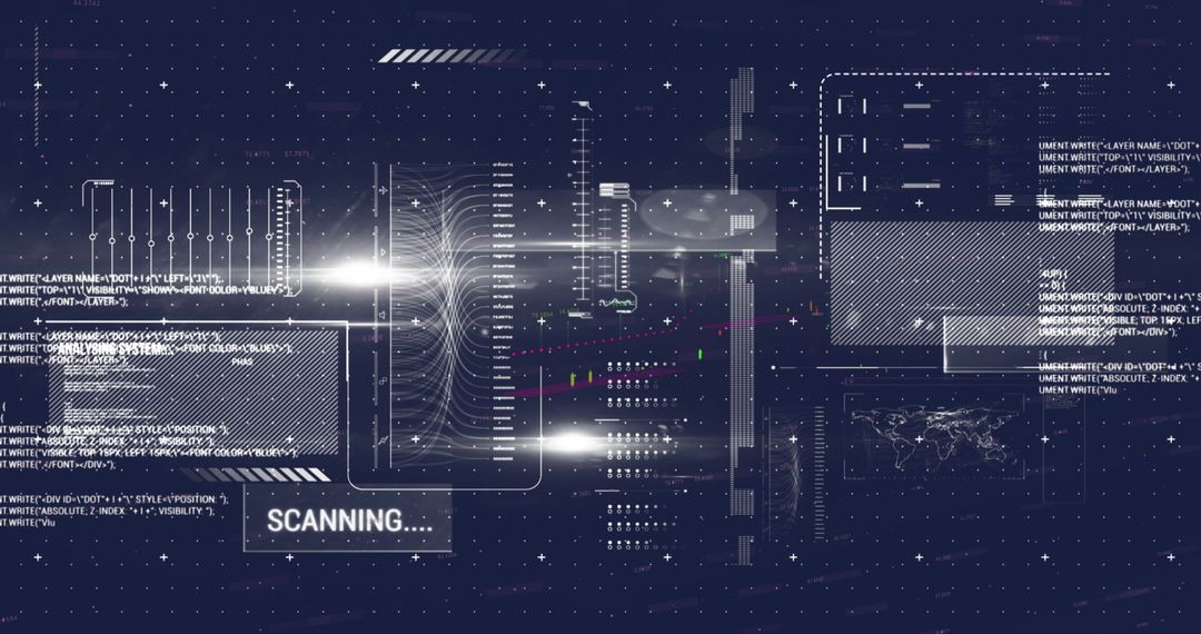 Futuristic Financial Data Visualization Interface