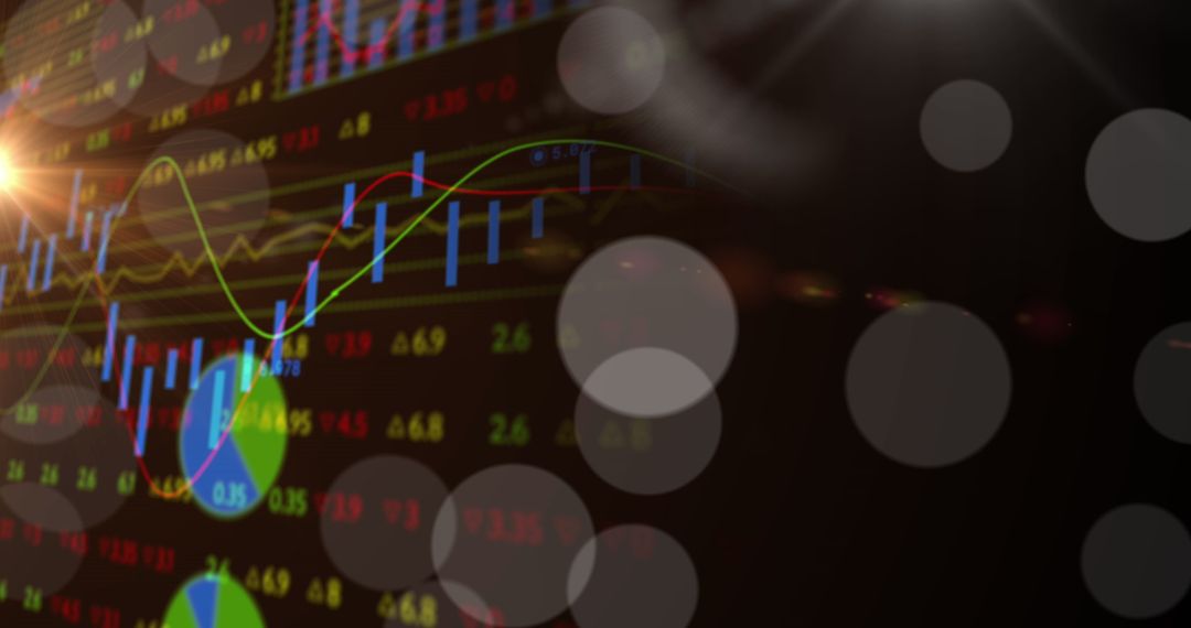 Abstract Financial Data Background with Blurred Effects