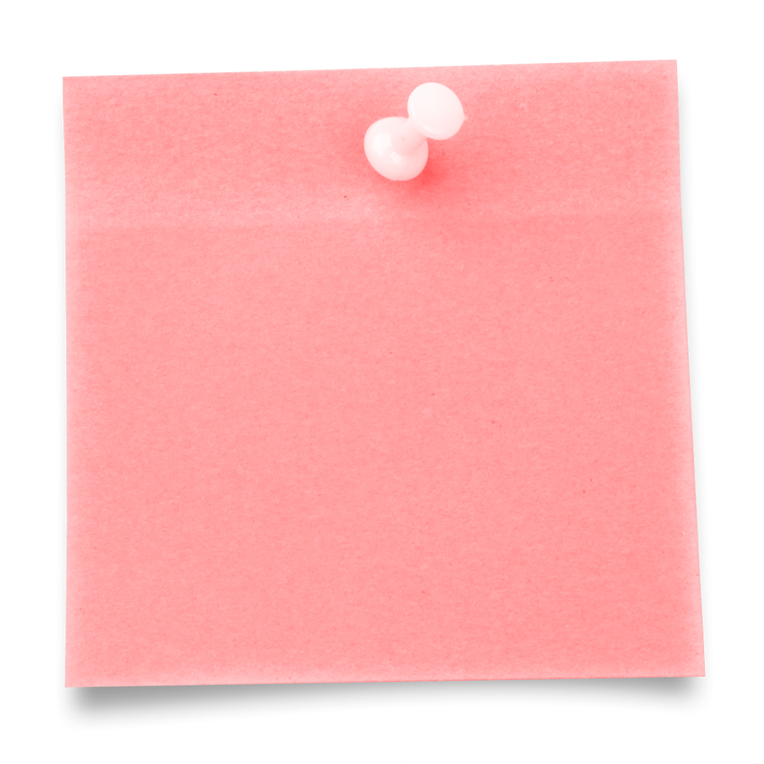 Transparent Red Sticky Note with White Thumbtack for Office Use and Reminders - Download Free Stock Images Pikwizard.com