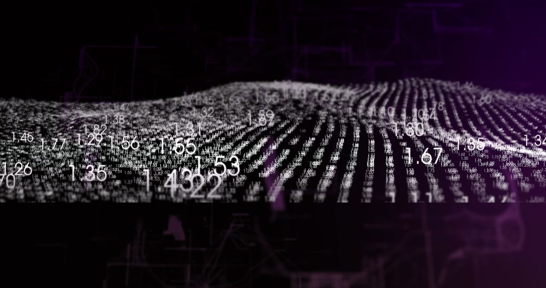 Floating Numbers Creating Futuristic Data Visualization