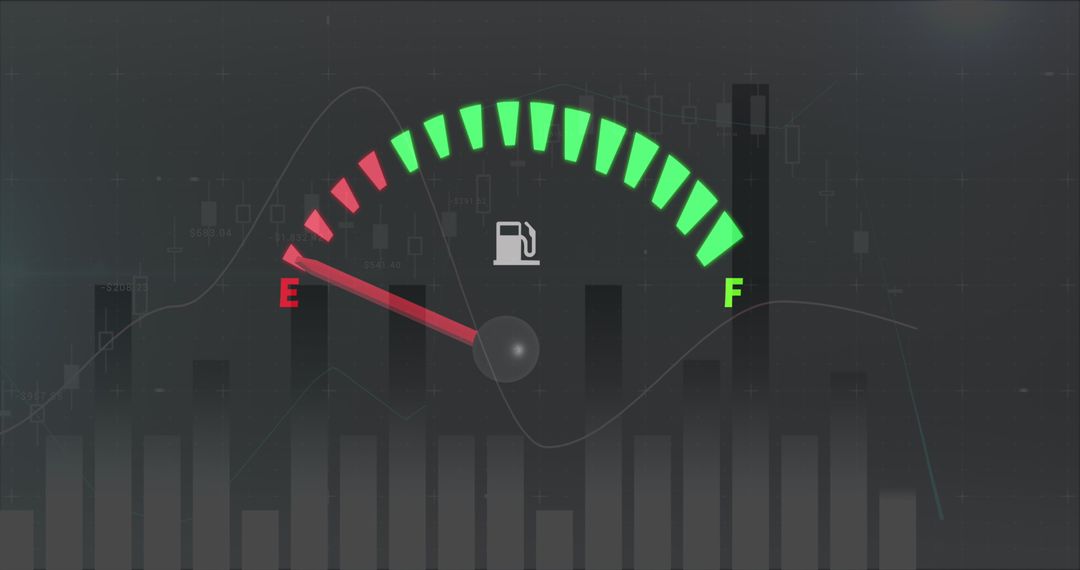 Fuel Gauge Display with Data Conceptual Overlay
