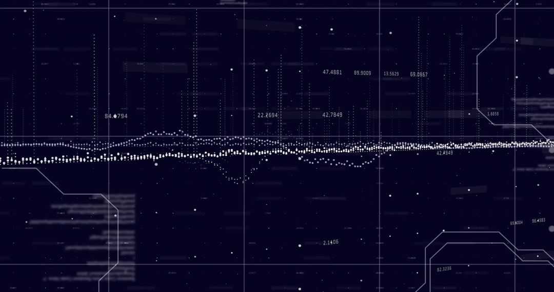 Abstract Financial Data Visualization on Dark Digital Grid