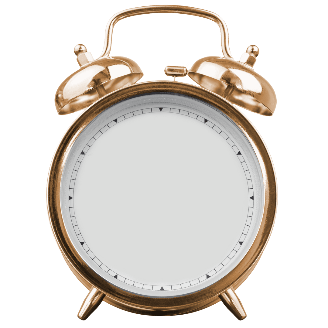 Transparent Classic Brown Alarm Clock Without Hands