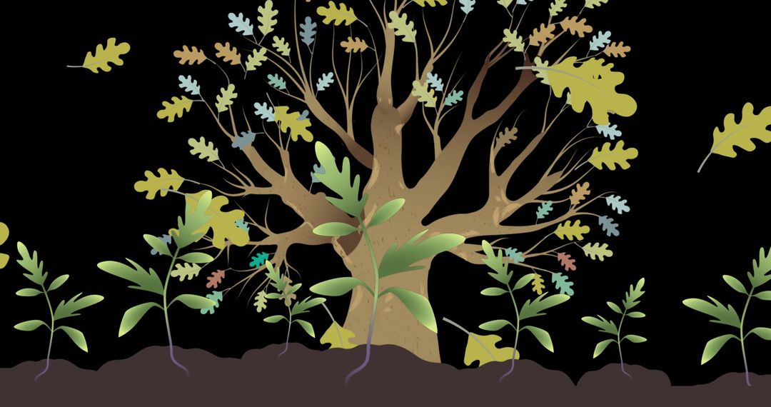 Tree Leaves Symbolizing Environmental Growth and Sustainability