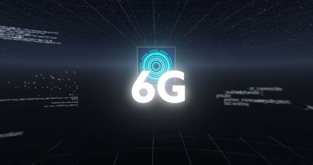 6G Technology Concept with Digital Network Interface