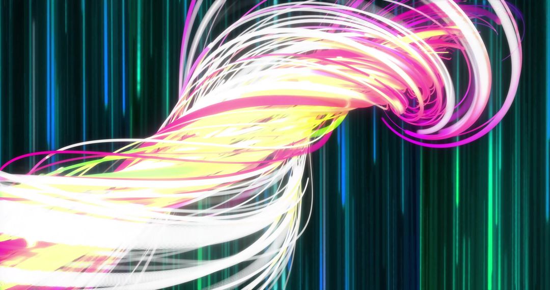 Vibrant Digital Network Abstract on Dark Background