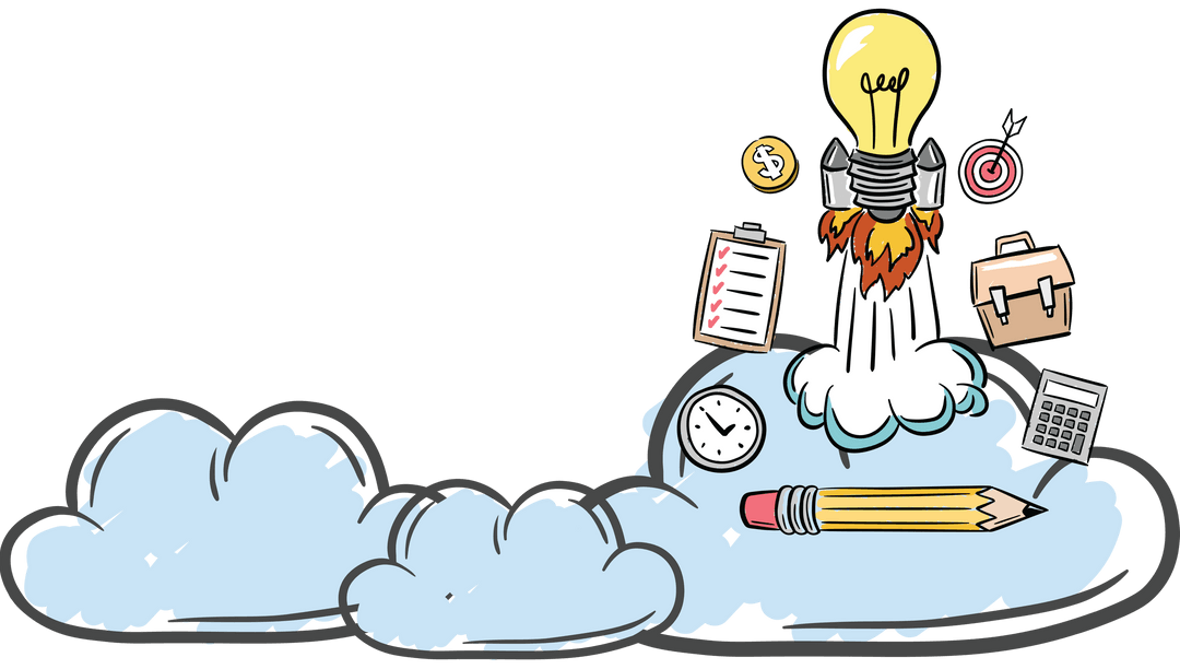 Creative Learning and Innovation Icons on Transparent Background