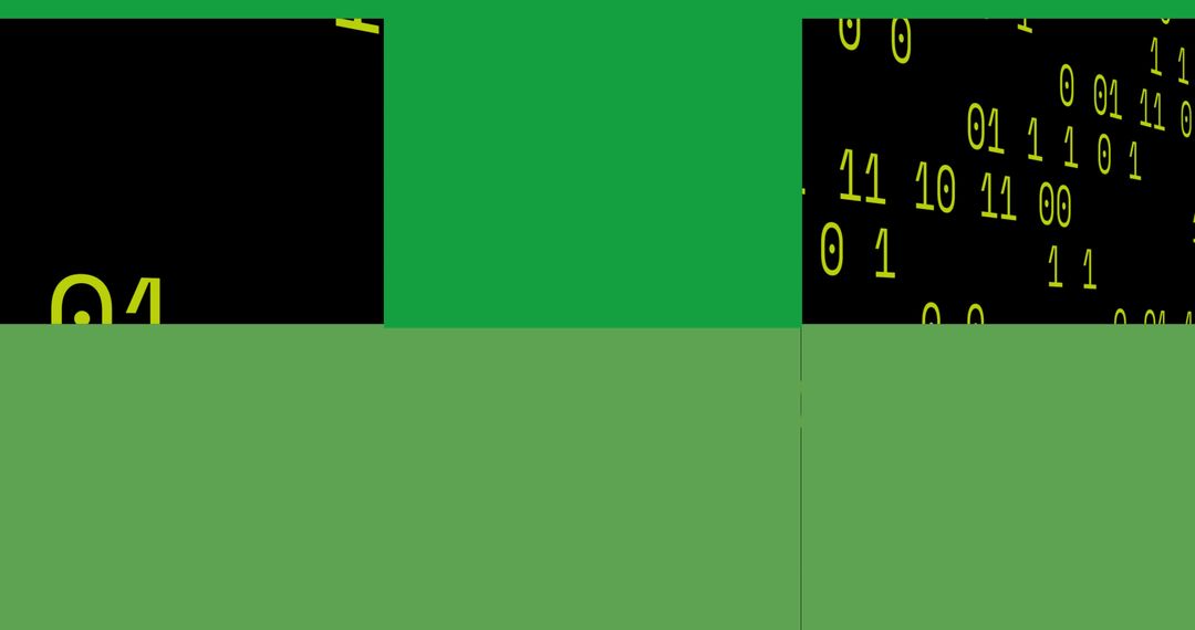 Binary Code Green Overlay: Digital Interface Design