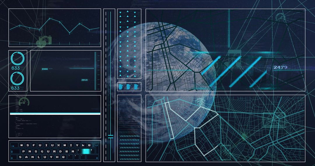 Futuristic Global Technology Interface with Data Analytics