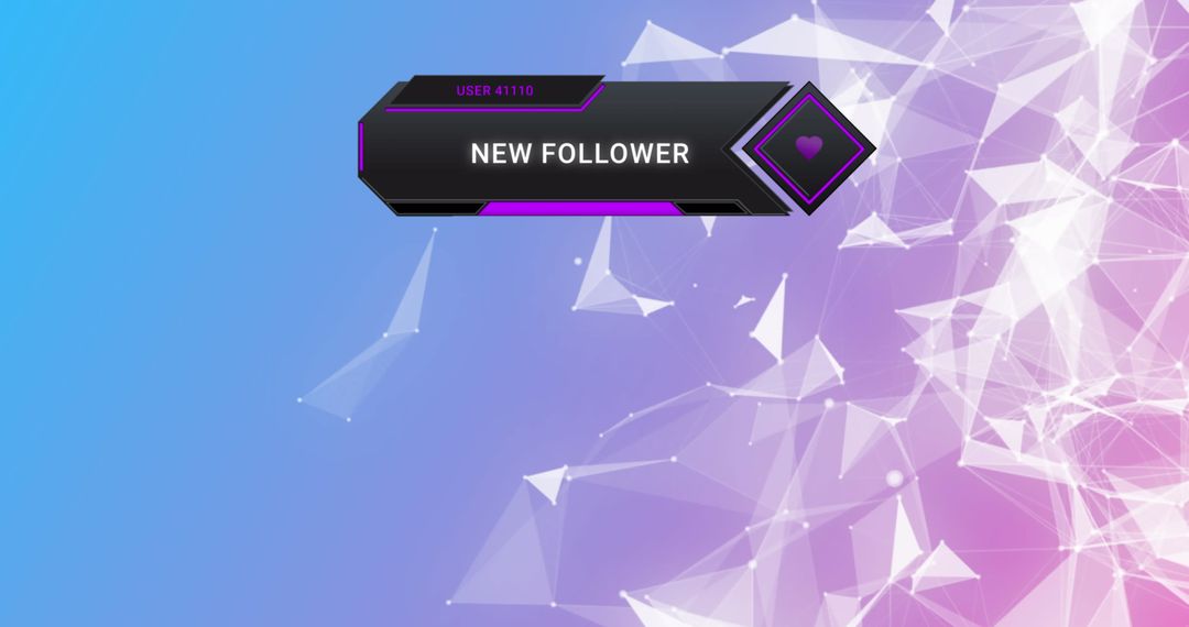 Abstract Geometric Social Media Follower Notification Banner