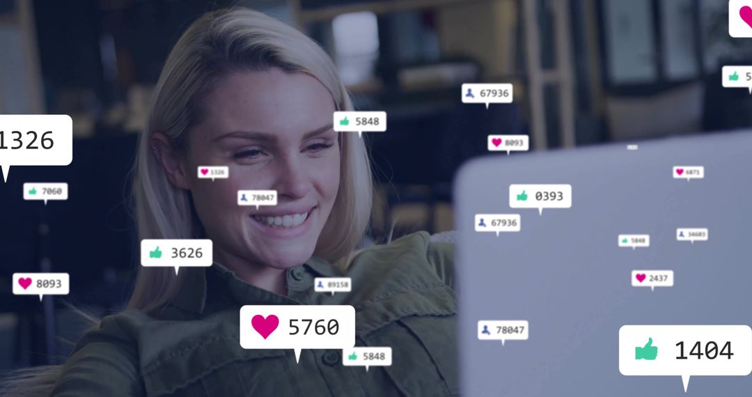 Content Creator Engaging with Social Media Notifications