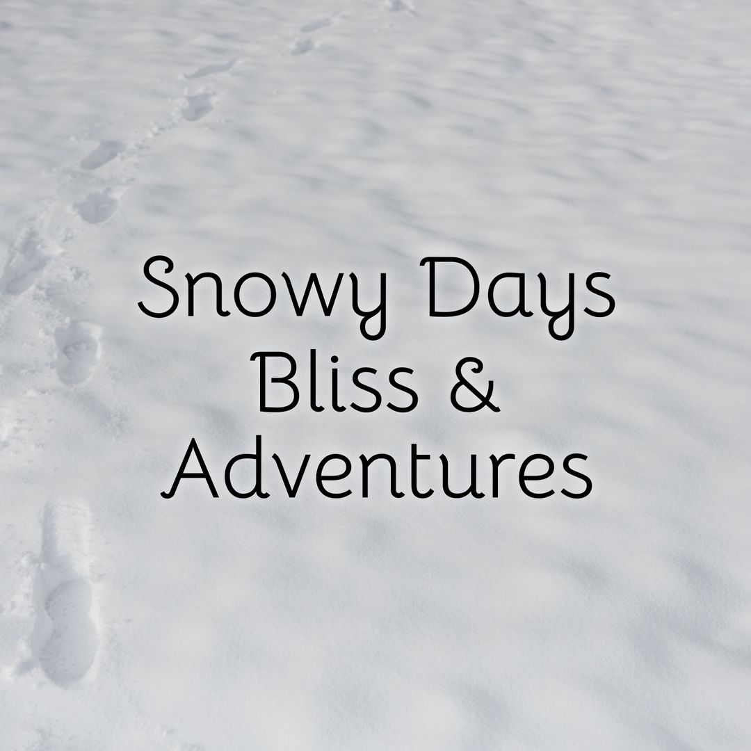 Footprints on Snowy Ground with Winter Greeting Text