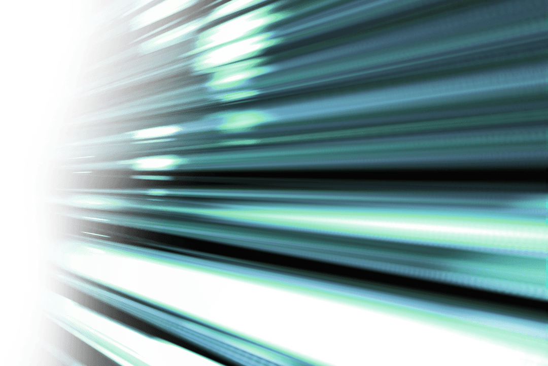 Blue Light Trails on Transparent Background Digital Design