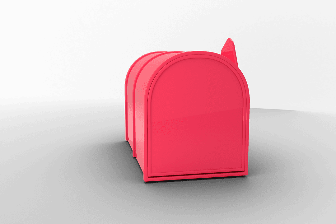 Big Red Mailbox on Transparent Background Vector Illustration
