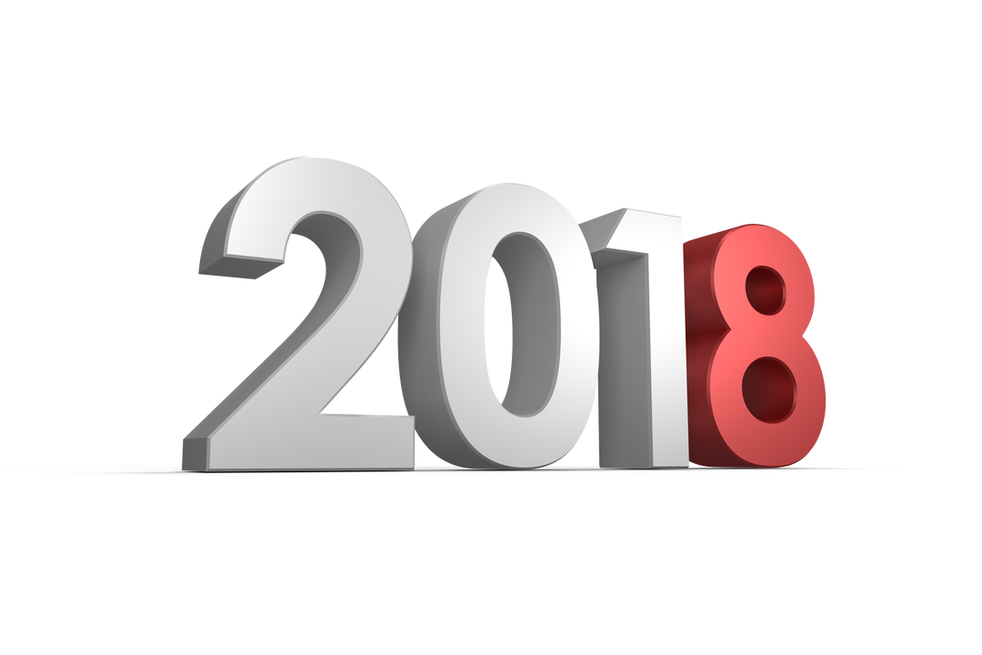 3D Year 2018 Numbers on Transparent Background - Download Free Stock Images Pikwizard.com