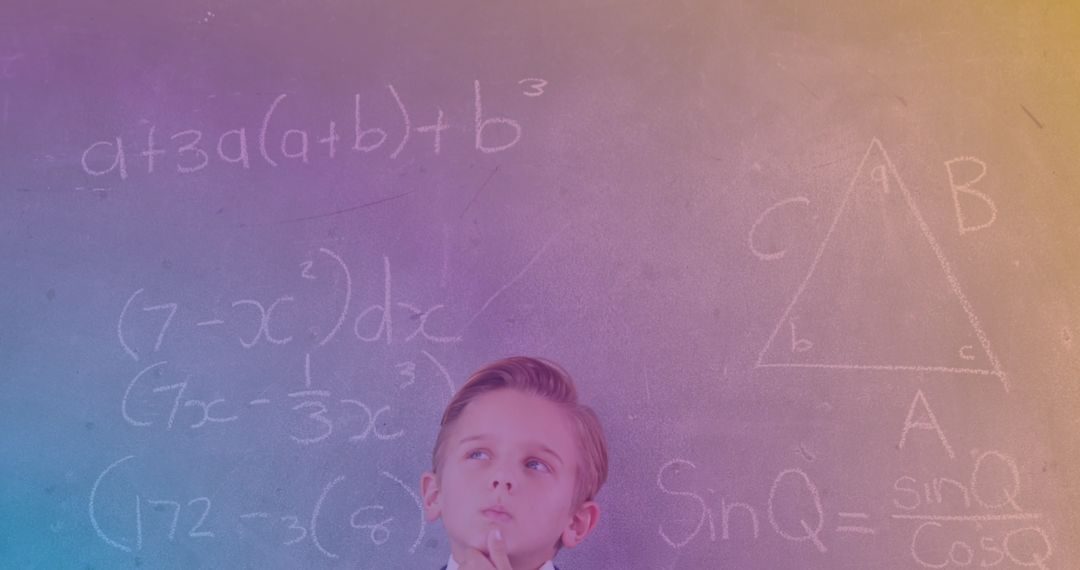 Contemplative Child in Classroom Solving Math Problems - Free Images, Stock Photos and Pictures on Pikwizard.com