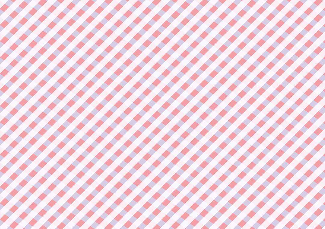 Pink and Blue Diagonal Plaid Pattern on Transparent Background