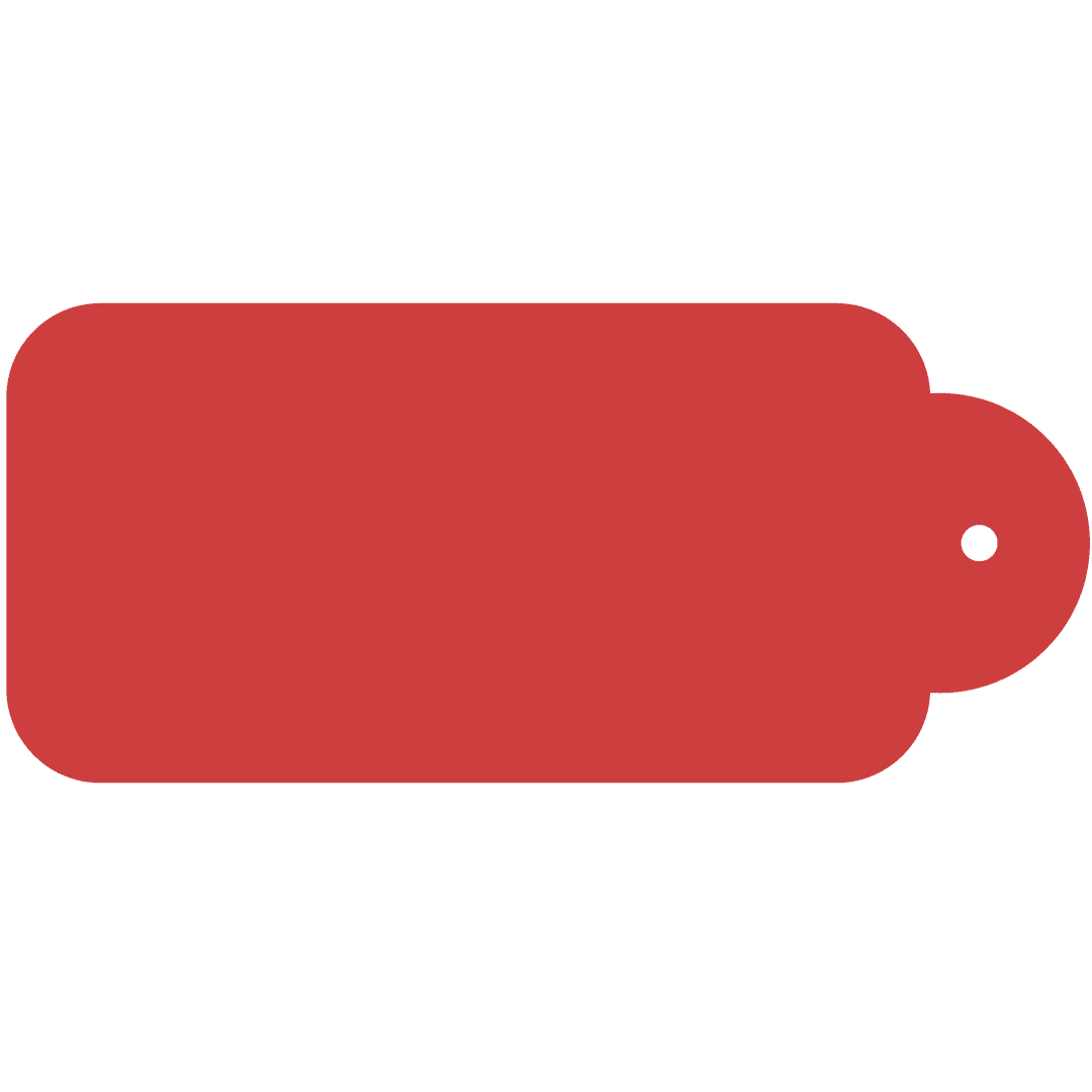 Red Label Tag on Transparent Background for Retail and Promotions