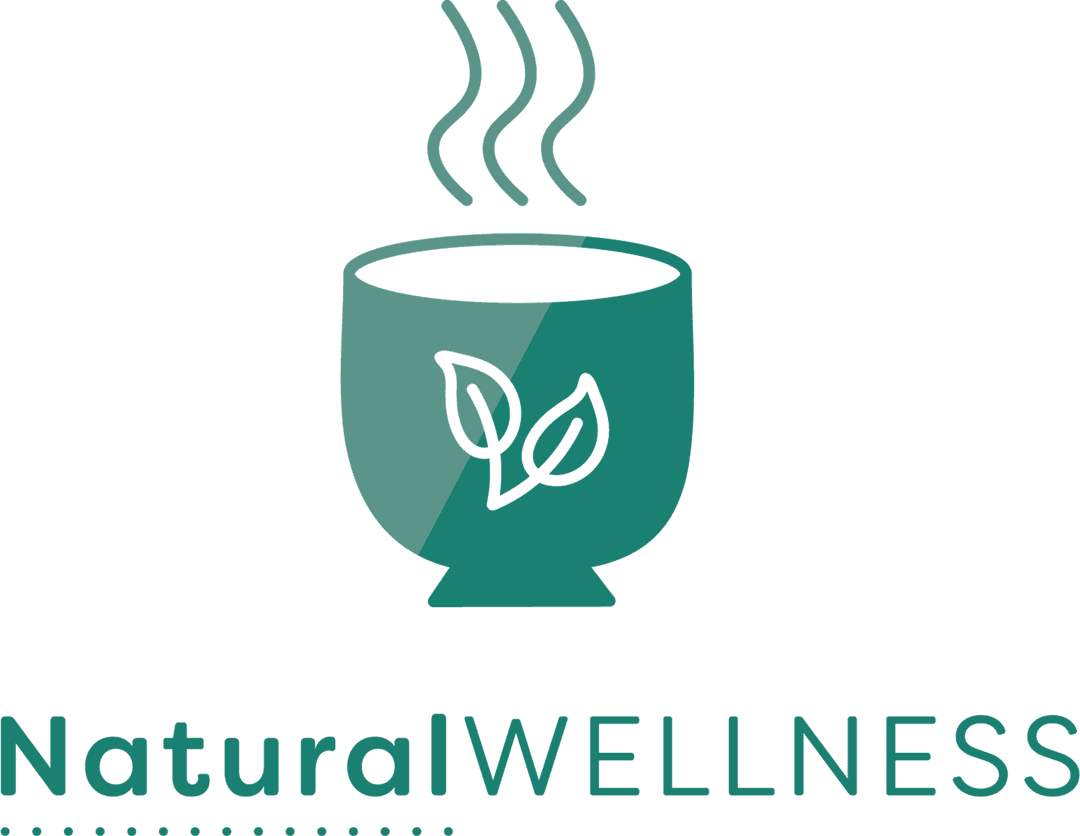 Transparent Wellness Cup and Text Illustration for Natural Healing