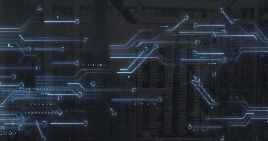Digital Interface with Network Connections in Server Room