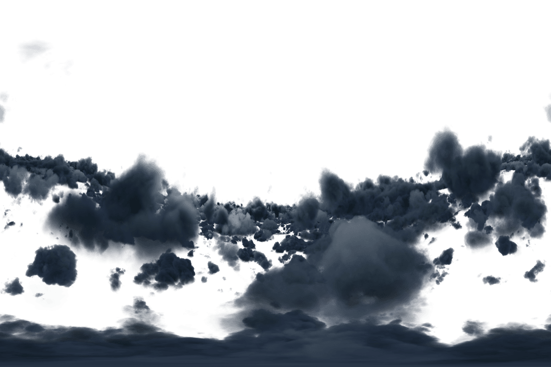 Transparent Storm Clouds Illustration on Clear Background