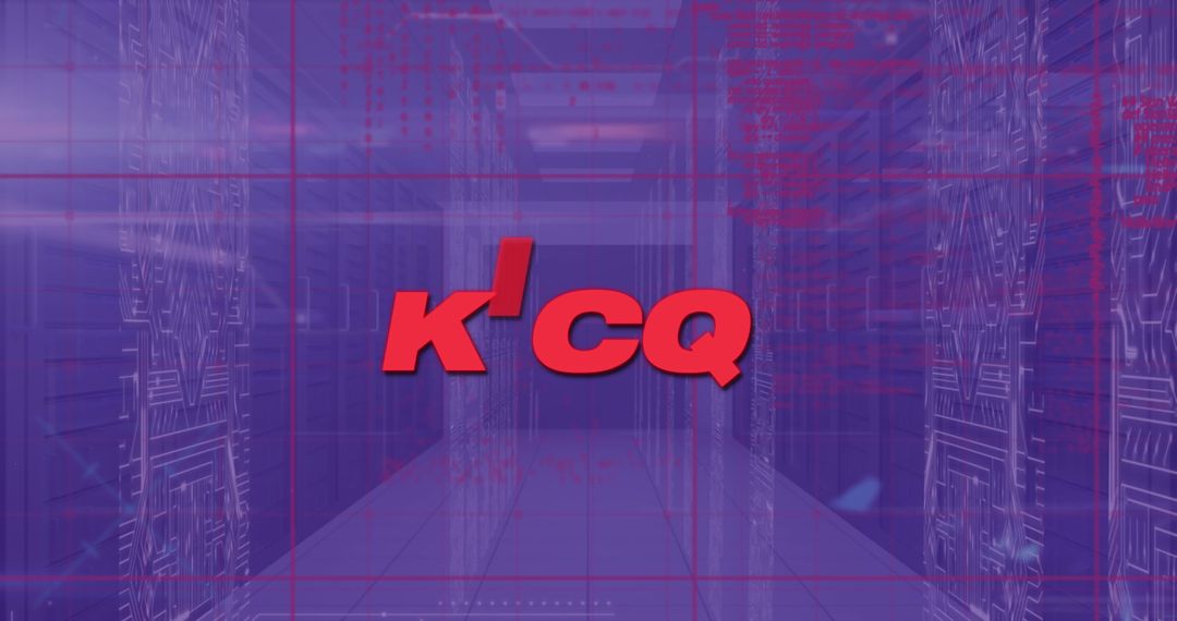 Digital Interface with Futuristic Elements Over Server Room