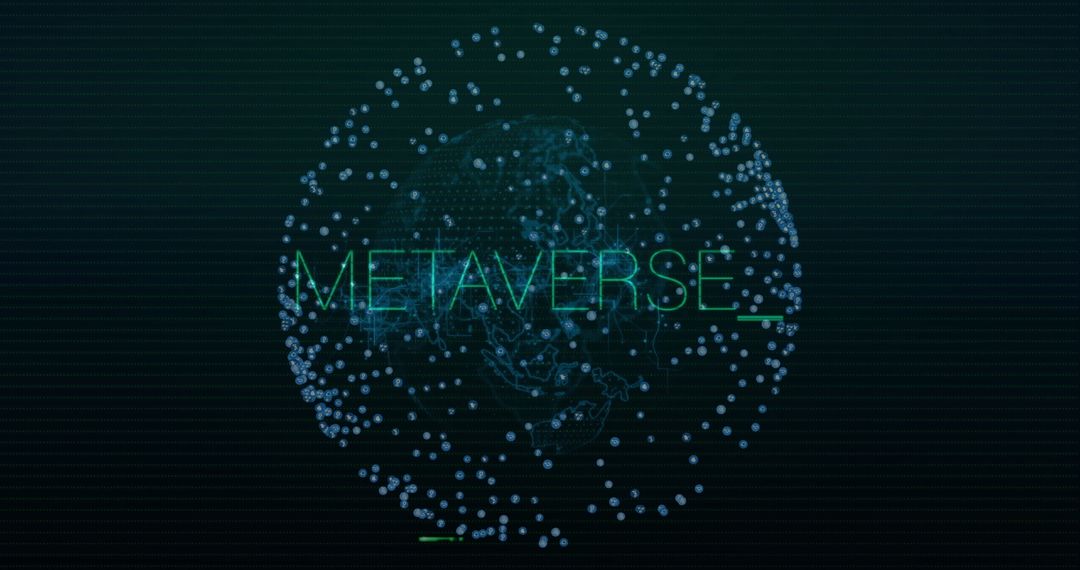 Digital Globe with Metaverse Concept and Connections