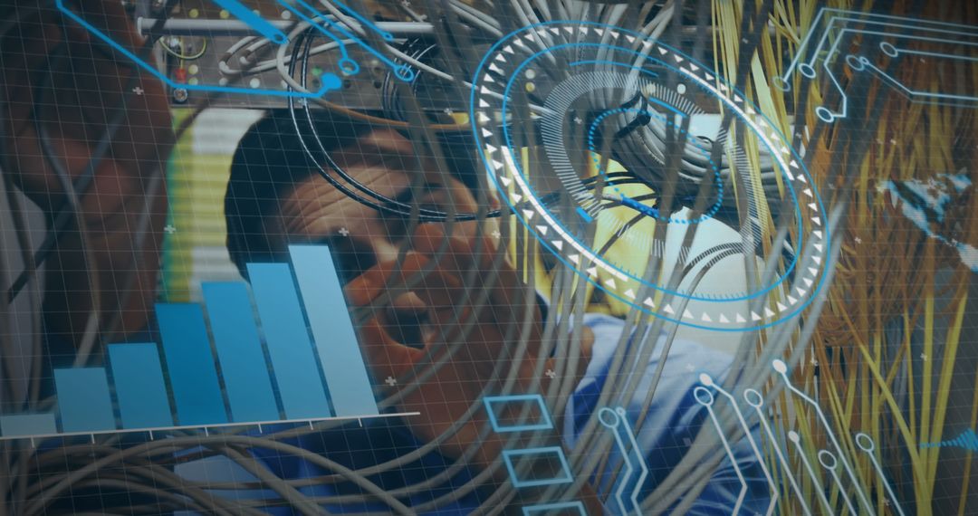 Future Technology Interface with Holographic Design