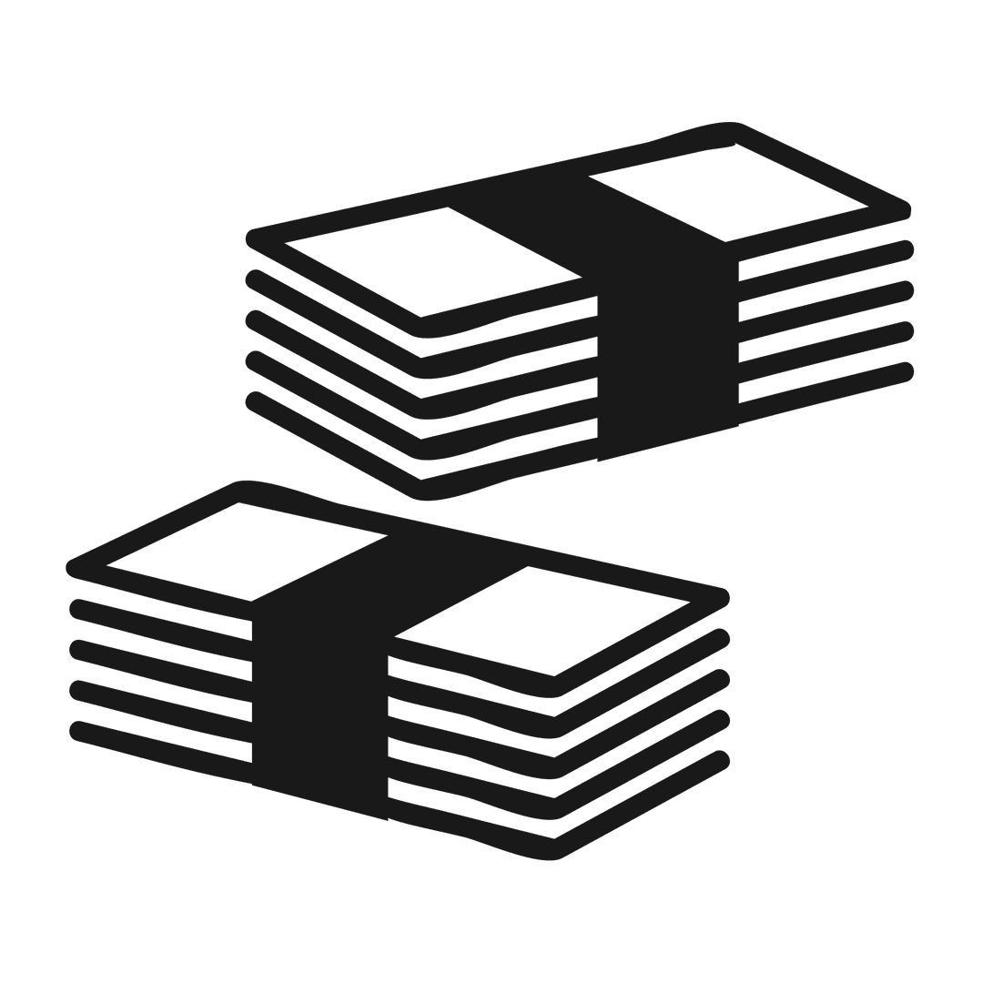 Stacks of Cash in Black on Transparent Vector Illustration