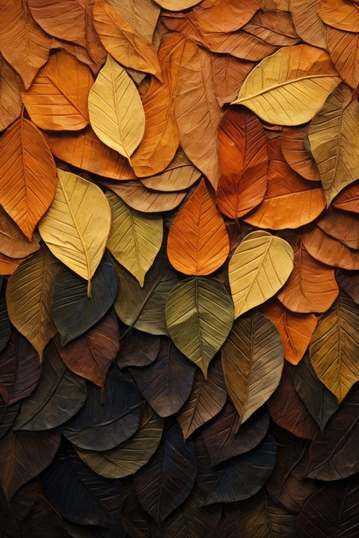 Colorful Autumn Leaves Arrangement in Gradient - Free Images, Stock Photos and Pictures on Pikwizard.com