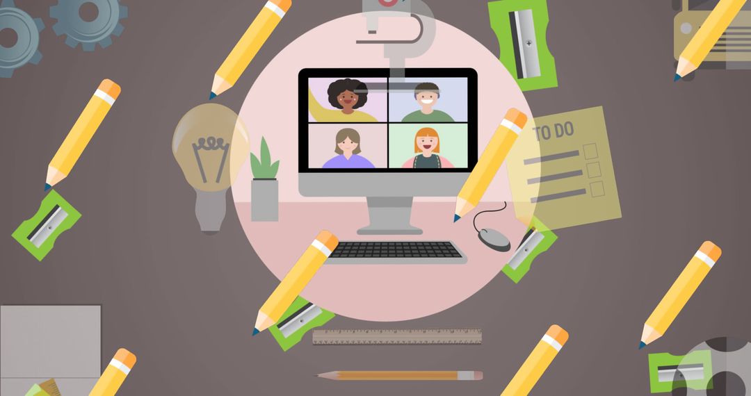 Interactive School Collaboration Concept with Stationery Elements