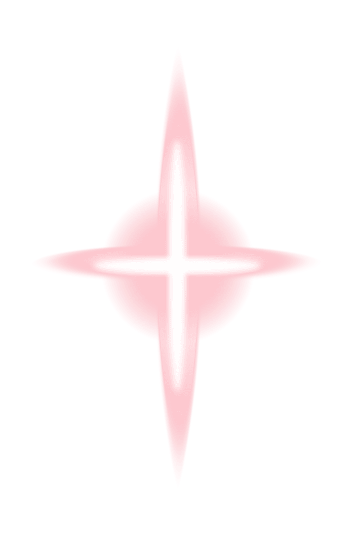 Pink Sparkle Glowing on Transparent Background