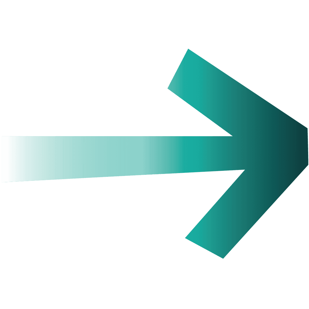 Green Gradient Arrow with Transparent Background for Directions