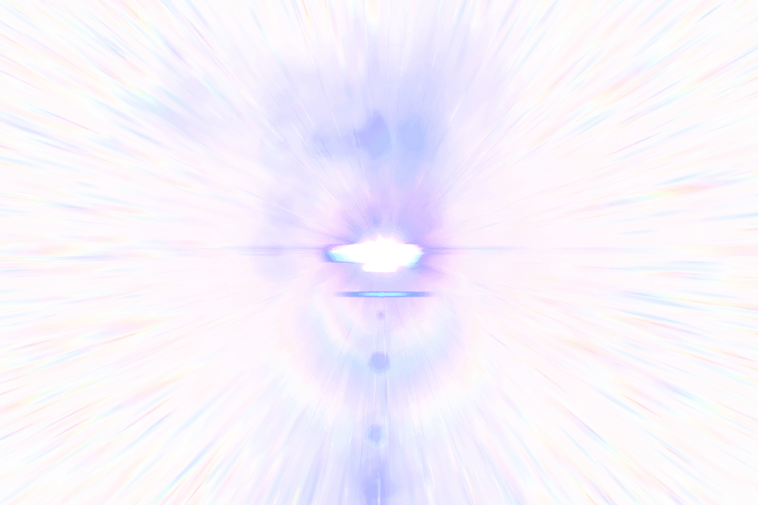 Colorful Light Burst with Trails on Transparent Background